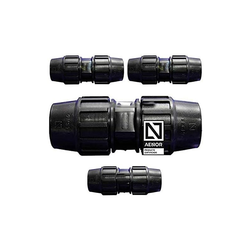Pack 4 Enlace Manguito Polietileno 32mm
