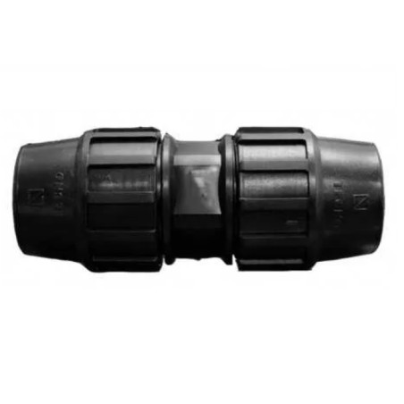 Pack of 4 40mm Polyethylene Pipe Connectors. AENOR-certified product used to join 40mm PE pipes.