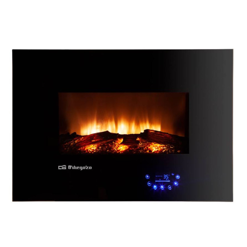 Chimenea eléctrica decorativa con Efecto Fuego real LED 1800W Orbegozo, Termostato regulable, Programable Chimenea eléctrica decorativa con Efecto Fuego real LED 1800W Orbegozo, Termostato regulable, Programable