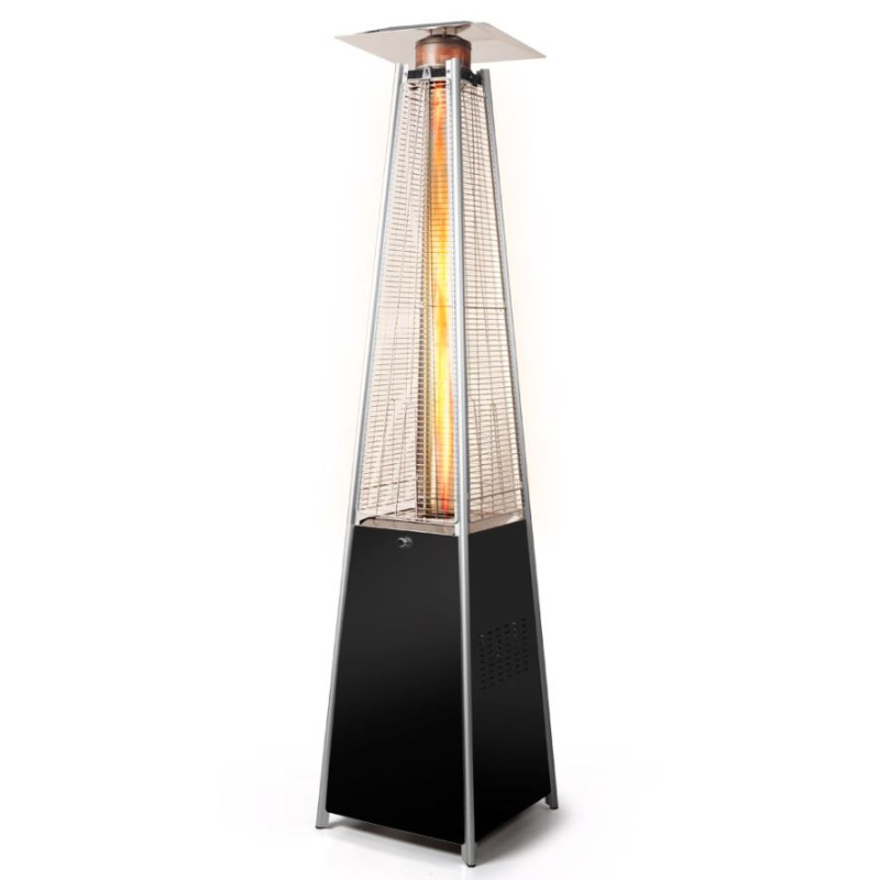 Chauffage Gaz Terrasse noir. Extérieur: Jardin, Camping, Barbecue. Radiateur de Conception pyramidale au Propane 13kW. Roues Chauffage Gaz Terrasse noir. Extérieur: Jardin, Camping, Barbecue. Radiateur de Conception pyramidale au Propane 13kW. Roues