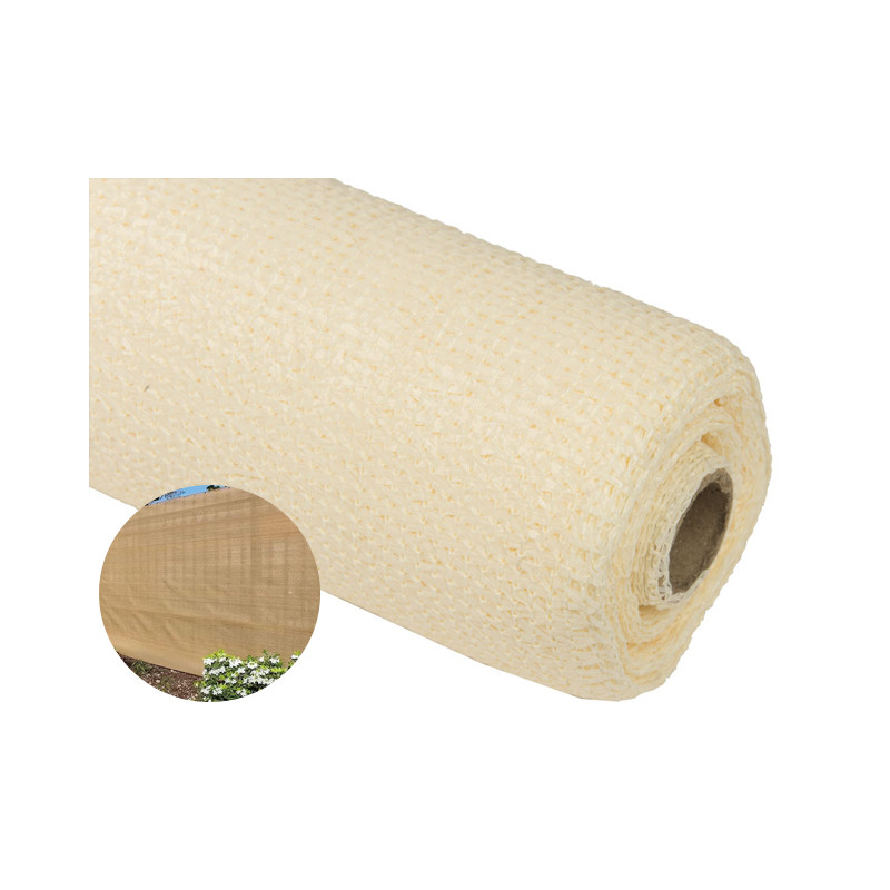 Malla de Sombreo 2x50 m | Ocultación y Privacidad para su Terraza o Jardín | Malla de Ocultación Beige 120 g/m2 | Ocultación 95%