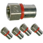 Lot de 5 Raccord femelle 1/2''pour tube multicouche 16 mm, à utiliser avec machine à sertir, gris