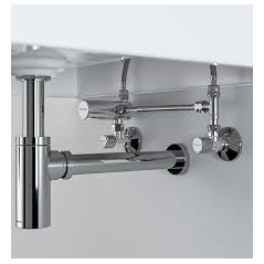 Válvula de corte angular profissional de 1/2" x 3/8" | Válvula para pias, lavatórios e vasos sanitários | Válvula angular antica