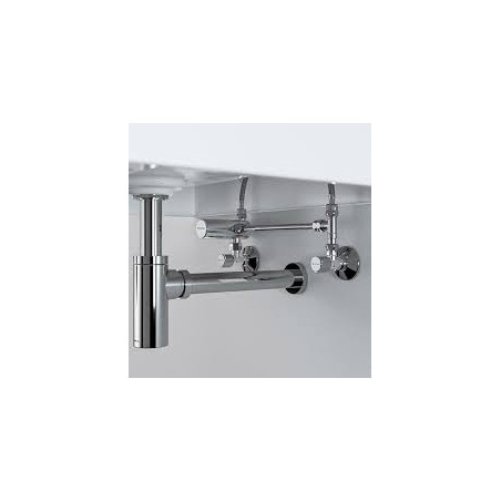 Llave de Corte Escuadra 1/2" x 3/8" Profesional | Válvula para Fregaderos, Lavabos y Cisternas | Llave Escuadra WC antical