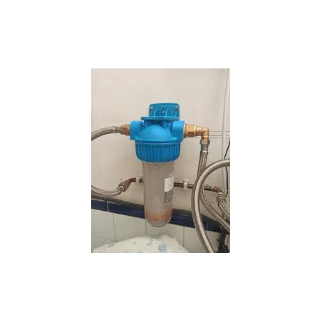 Pack 2 Vaso Contenedor para filtros de 10" | Conexión reforzada de latón | Presión máxima 6 bares | Sedimento | Polifosfato