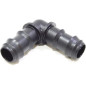 Lot de 20 Coude cannelé 16 mm pour tuyau goutte à goutte | Liaison coudée pour l'union de tuyaux, noir