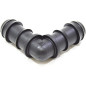 Cotovelo de 16 mm para Irrigação por Gotejamento | Pacote com 20 Cotovelos Conectores de Tubo de 16 mm | Cotovelo Preto de 16 mm
