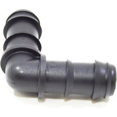 Pack 2000 Codo Riego por Goteo 16mm | Codo conector tuberia 16 mm | Codo Goteo para Manguera de Riego 16mm negro