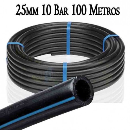 Trinkwasserleitung, 25 mm, 10 bar, 100 m | 25 mm PE40 Lebensmittelleitung mit geringer Dichte