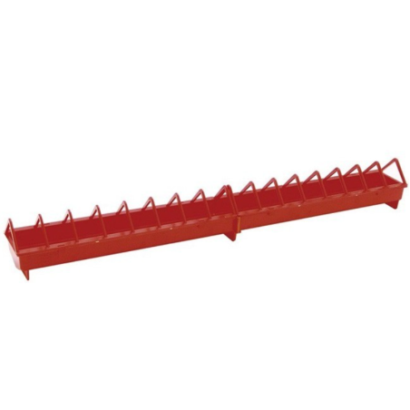 Plastic chicken feeder with wide mesh, 1 meter. Pack of 4 units.