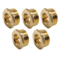 Pack of 5 Brass Nuts 3/4" x 1/2" | AENOR Brass Fitting | Threaded Brass Nuts | Brass Reducing Nuts for Air, Water, and Gas Pack of 5 Brass Nuts 3/4" x 1/2" | AENOR Brass Fitting | Threaded Brass Nuts | Brass Reducing Nuts for Air, Water, and Gas