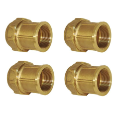 Confezione da 4 connettori femmina in ottone 32 mm x 1'' per tubo in polietilene