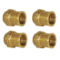 Set di 4 Raccordo femmina in ottone 25 mm x 3/4'' per tubo in polietilene | Unione per Tubi Irrigazione