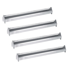 4 Stück Futtertröge aus Metall für Hühner | Gitter von 100x10x13 cm | Anti-Verschwendung mit Drehmühle | Ideal für 24 Hühner