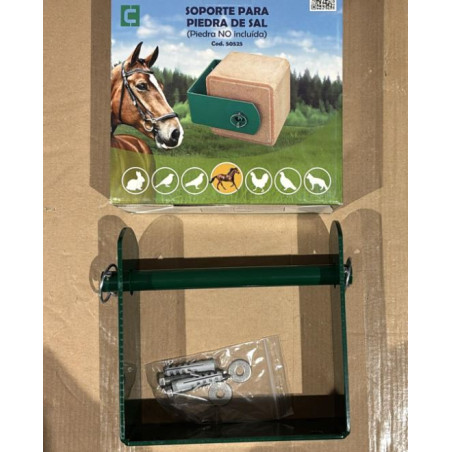 Suporte de metal resistente e durável para pedras de sal para cavalos - Ideal para sal mineral e montagem na parede.