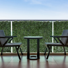 Seto Artificial Ocultación Jardin 1,5x3 m | Seto premium Hoja Ancha | Seto ocultación 100% | Seto Artificial Decorativo