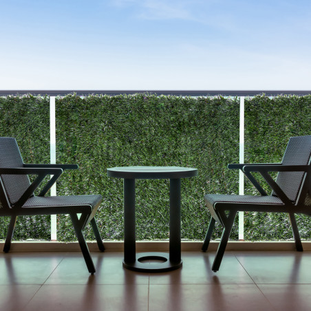 Haie artificielle de jardin 2 x 3 m | Haie à feuilles larges de qualité supérieure | Haie 100 % brise-vue | Haie artificielle dé