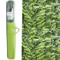  Siepe artificiale bicolore a foglia larga, 110 steli, 1,5 x 3 metri, occultamento 95%, verde.