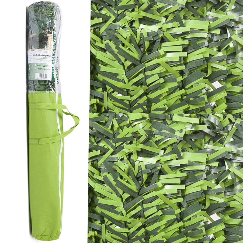 Seto Artificial Ocultación Jardin 1,50x3 m | Seto Bicolor Hoja Ancha | Seto ocultación 95% | Seto Artificial Decorativo