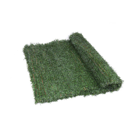 Haie artificielle de jardin brise-vue 1 x 3 m | Haie tricolore à feuilles fines | Haie brise-vue 100 % | Haie artificielle décor