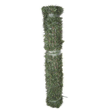 Haie artificielle de jardin brise-vue 1 x 3 m | Haie tricolore à feuilles fines | Haie brise-vue 100 % | Haie artificielle décor