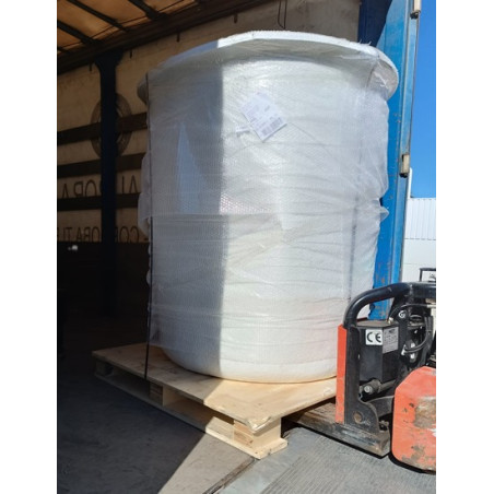 Serbatoio per acqua in poliestere e fibra di vetro da 1000 litri + coperchio, 114 x 128 cm | Contenitore per acqua potabile