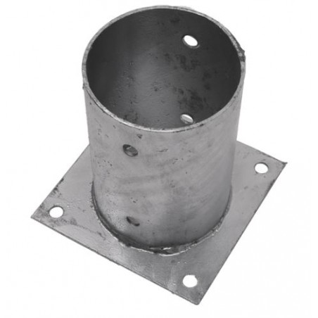 5 x Round metal anchors 10 cm, height 15 cm. Ideal for wooden posts