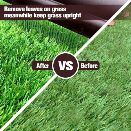 Spazzola per erba sintetica | Spazzola per erba sintetica per pulizia e pettinatura | Spazzola telescopica da 122 cm + 100 punti