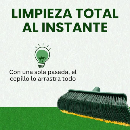 Spazzola + manico estensibile | Spazzola per erba sintetica 0,80/1,40 | Spazzola da giardino per esterni