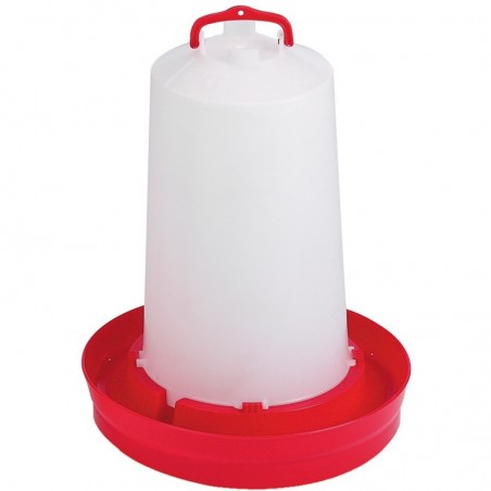 First-age chicken waterer, 12 liters, red, 31x42 cm