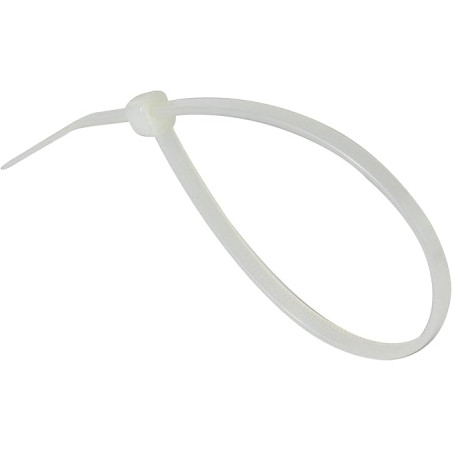 Lot de 50 colliers de serrage en nylon blanc, 3,6 x 200 mm | Colliers de serrage blancs pour jardin, plomberie et clôtures élect