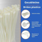 Pack 50 Bridas plastico blancas Nailon 3,6 x 200 mm | Brida blanca para Mallas de Jardin, Fontaneria, Electricidad Pack 50 Bridas plastico blancas Nailon 3,6 x 200 mm | Brida blanca para Mallas de Jardin, Fontaneria, Electricidad