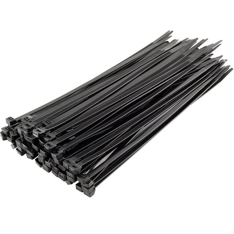 50 Stück Mehrzweck-Nylonkabelbinder 3,6 x 300 mm Farbe schwarz 50 Stück Mehrzweck-Nylonkabelbinder 3,6 x 300 mm Farbe schwarz