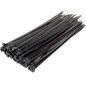 Pack 50 Bridas plastico negras Nailon 3,6 x 250 mm | Brida negra para Mallas de Jardin, Fontaneria, Electricidad