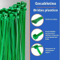 Lot de 50 Collier de serrage plastique 3,6 x 250 mm, serre cable plastique, Bride de câble en plastique autobloquante nylon, ver Lot de 50 Collier de serrage plastique 3,6 x 250 mm, serre cable plastique, Bride de câble en plastique autobloquante nylon, ver