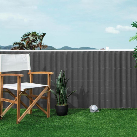 Clôture en PVC gris anthracite | Clôture de protection double face en PVC 1 x 3 mètres | Clôture brise-vue en PVC | Clôture anti