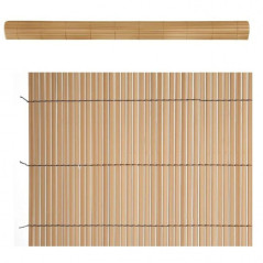 Sichtschutzzaun aus PVC 2 x 3 m, braun teak DOPPELSEITIG für Gärten und Terrassen.