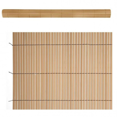 Canniccio PVC Recinzione recinto Balcone frangivento Doppio 2 x 3 m, marrone, per Giardini e Balconi, Frangivento