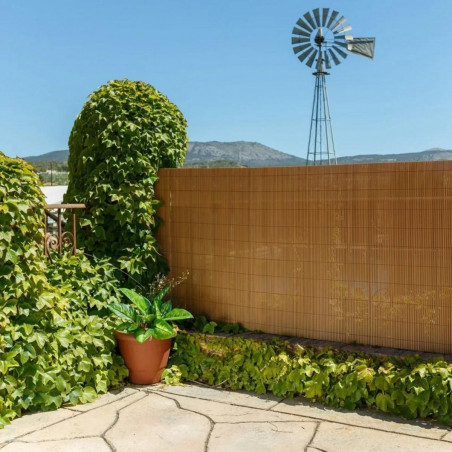 Brown PVC Hurdle | Double Sided PVC Concealment Hurdle 2 x 3 meters | Privacy Fence PVC Screen | Fence Exterior Decoration