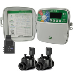 Rain Bird ESP-TM2 4-Zone Outdoor Wifi Irrigation Programmer | Automatic Garden Irrigation | 2 Solenoid Valves 100HV 24V 1''