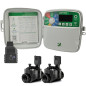 Programmateur d'arrosage extérieur Wi-Fi 4 zones Rain Bird ESP-TM2 | Arrosage automatique du jardin | 2 Electrovannes 100HV 24V Programmateur d'arrosage extérieur Wi-Fi 4 zones Rain Bird ESP-TM2 | Arrosage automatique du jardin | 2 Electrovannes 100HV 24V