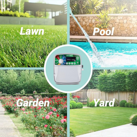 Programmateur d'arrosage extérieur 4 zones Rain Bird ESP-TM2 | Système d'arrosage automatique de jardin | 4 électrovannes 100 HV