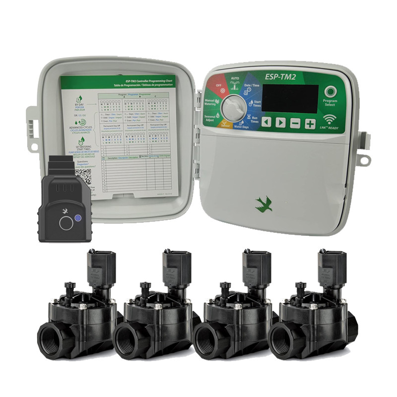 Rain Bird ESP-TM2 4-Zone Outdoor Wifi Irrigation Programmer | Automatic Garden Irrigation | 4 Solenoid Valves 100HV 24V 1'' Rain Bird ESP-TM2 4-Zone Outdoor Wifi Irrigation Programmer | Automatic Garden Irrigation | 4 Solenoid Valves 100HV 24V 1''