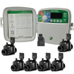 Rain Bird ESP-TM2 6-Zone Outdoor Wifi Irrigation Programmer | Automatic Garden Irrigation | 6 Solenoid Valves 100HV 24V 1''