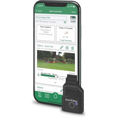 Programmatore di irrigazione Rain Bird ESP-TM2 Wi-Fi a 12 zone per esterni | Sistema di irrigazione automatico per giardino | 12