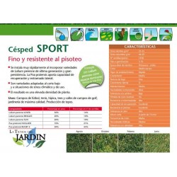 Semillas Césped 5 Kg Sport, Resistente al Tráfico y Climas Variados