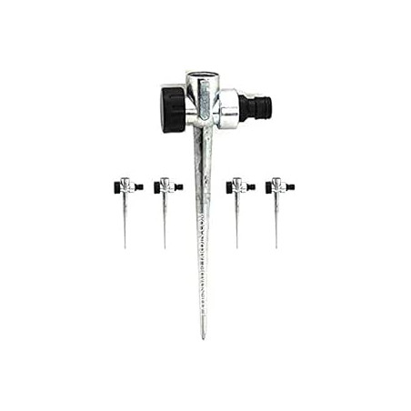 Set di 5 Picchetto di Supporto per Irrigatori in Alluminio Doppio 1/2'' 20 cm