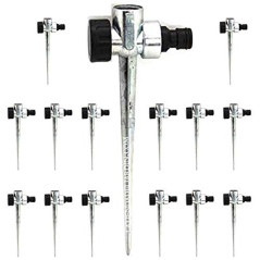 15 Stück Metall-Stift für Bewässerungssprenger 1/2'' | Ständer für Bewässerungssprenger | Erdnagel für Rasenmontage