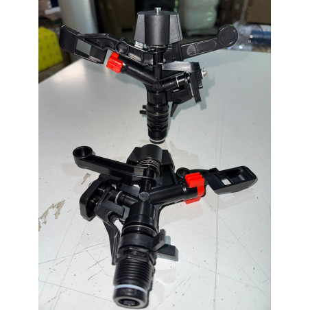 Confezione da 4 irrigatori per irrigazione agricola da 3/4" | Irrigatori per irrigazione prato da 13 a 18 m con supporto | Irrig