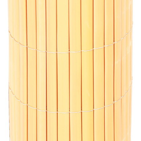 Clôture en PVC naturel | Clôture de protection simple face en PVC 1,5 x 5 m | Clôture de confidentialité en PVC | Clôture décora
